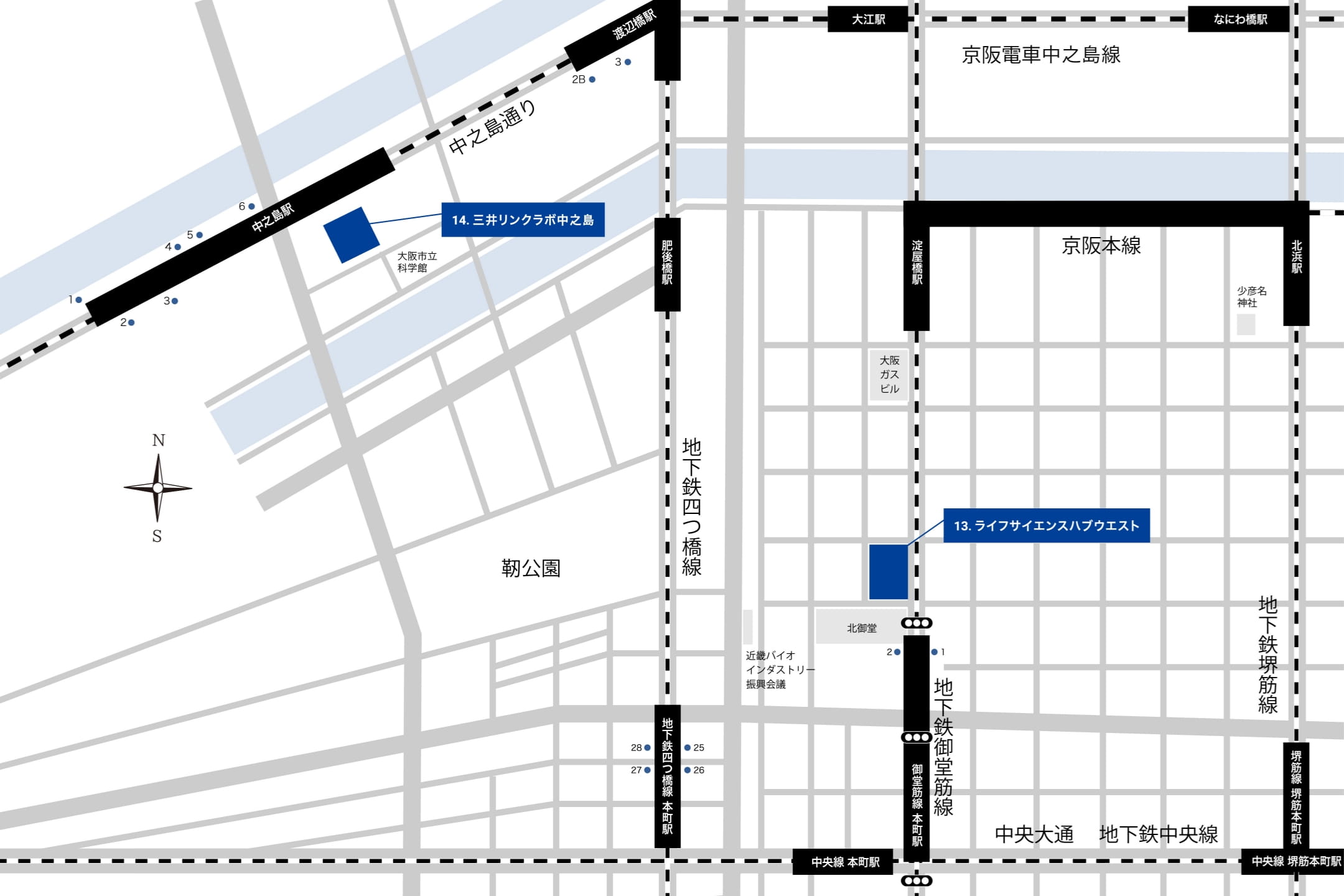 大阪エリア マップ